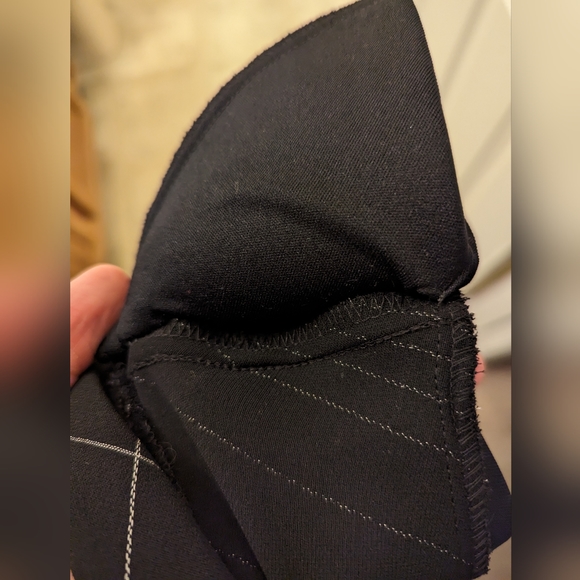 S L Fashions vintage black & white cowl neck bias cut dress size 4 petite - Picture 8 of 9